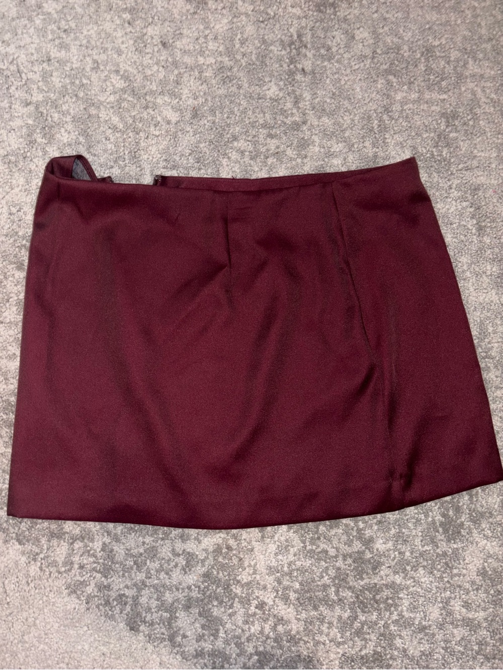 Women's Burgundy Mini Skirt - Sleek A-Line Style
